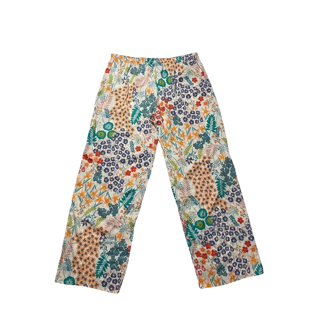 Josie by Natori Floral Print Pajama Pants Wide Leg Lounge Bottoms Multi Color L - Picture 2 of 4